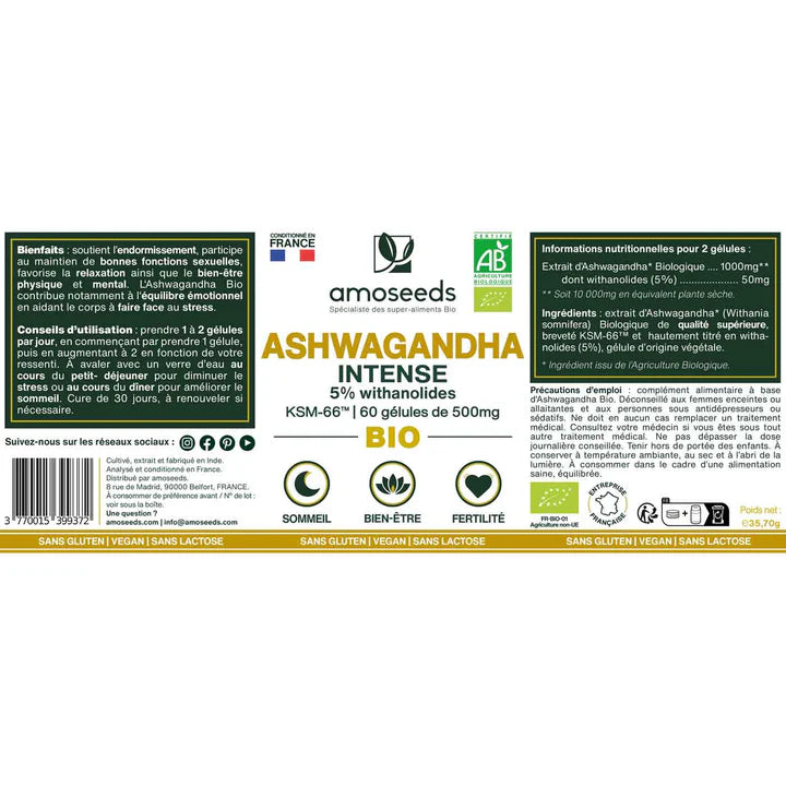 Amoseeds Ashwagandha Intense BIO